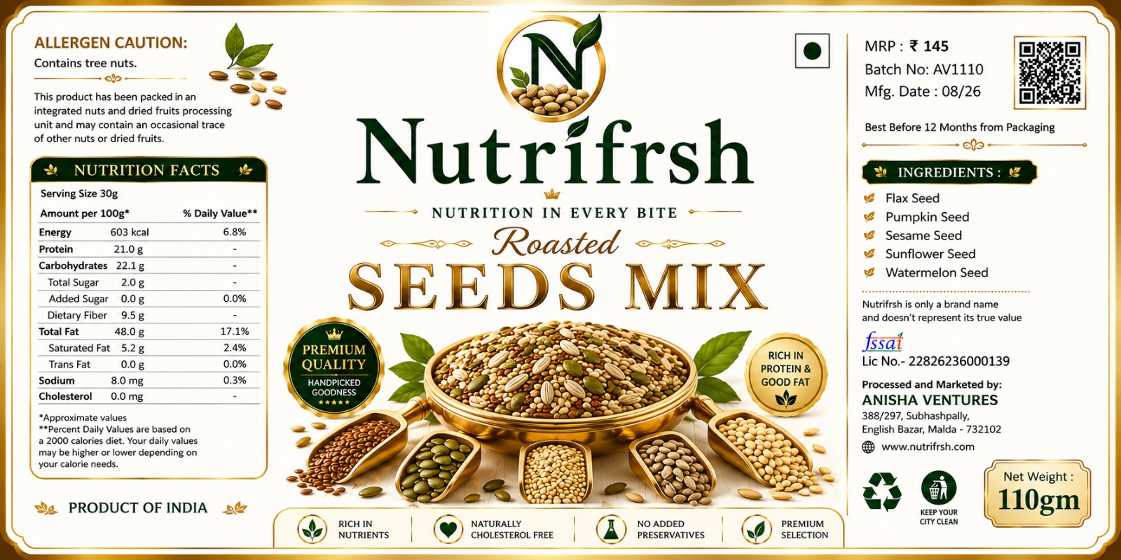 Nutrifrsh roasted seed mix