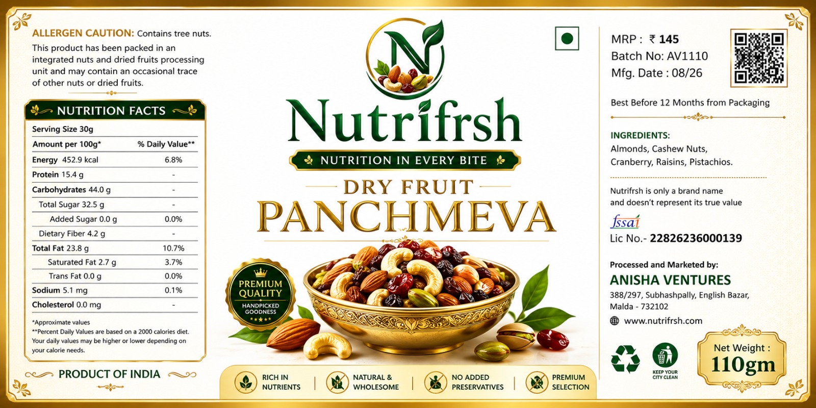 Nutrifrsh dry fruit panchmeva